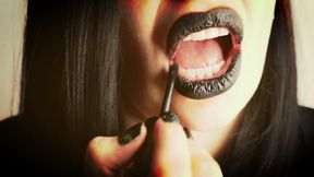 My black lips grab your attention!