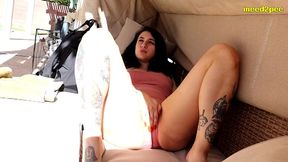 mia hope pissing her swimsuit outside