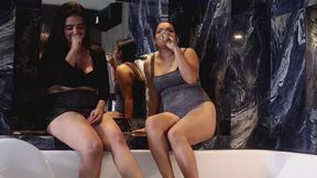 Claudia And Nicol Burping Like Pigs