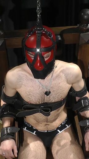 Zeus Gagged Under Mask and Electric to Feet