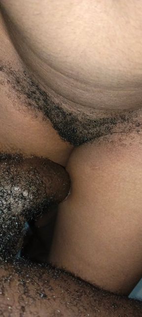 Creaming hairy pussy fucked hard by bbc