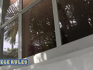 COLLEGE RULES College Girls Catch Frat Boys Mid Raid And Ride Them Hard In Group Sex Fun