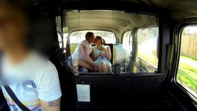 Girl Fucked By Boyfriend While Cabbie's Cock Fills Her Mouth