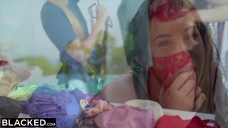 BLACKED Shy model Anya gets DPed by two huge BBCs