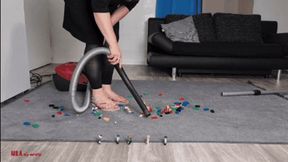 Mila - Vacuuming Lego in flip flops