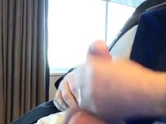 Suited Silver Fox Jerks Off Solo