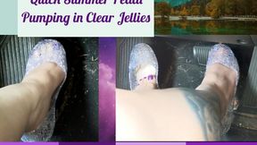 Pedal pumping in Clear Jellies