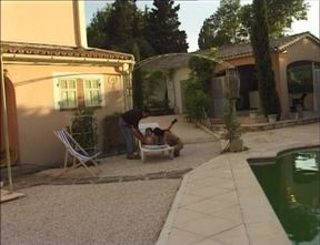 Lesbian pussy licking pussy fucking big cock fucking in the garden