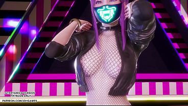 [MMD]  BABYMONSTER - FOREVER - Ahri, Akali, Evelynn Sexy Kpop Dance League of Legends Hentai Uncensored 4K 60FPS