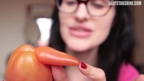 Pea cherry tomato to play with