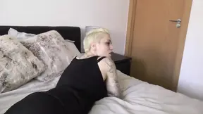 Blonde MILF gives double blowjob to Shadowman's cock