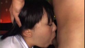 Asian teen Rui takes a hard cock deep into her throat