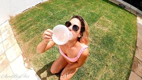 drinking pee on the garden outdoor!! funell!!