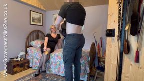 Step-son trouble, part 3, penis spanking