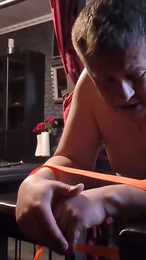Domlady Mia - Punishment of Terror for the Slave - Whipped on the Cross and the Penalty Buck - Part 4