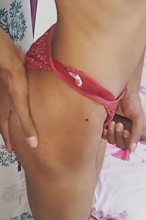 Skinny Desi Femboy Masturbates in His Lil Stepsister's Used Pantie