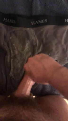 Daddy Moaning and shooting a fat load