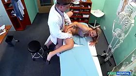 Blonda cougar thinks my Big Cock will cure her illness - faux hospital