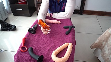 Femdom Spin the Bottle - Anal Toys Fun Until Prostate Orgasm! RED Video