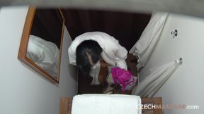 Czech Massage 19: Sexy Brunette Fucks the Masseur Again