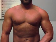 Buff Gym Daddy Strips, Poses and Jerks Cock