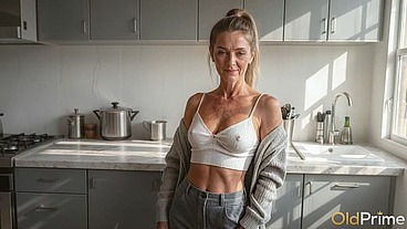 The horny old bitch secretly secluded herself with me, obediently putting her flabby ass under my fast and powerful thrusts [AI]