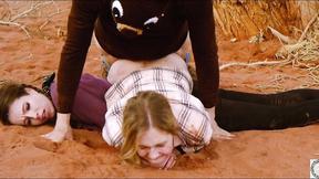 ”ASS TO MOUTH domination for kinky threesome in the Colorado desert--Rebel Rhyder, Brooke”