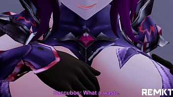 (MMD Giantess) Encounter with a Succubus