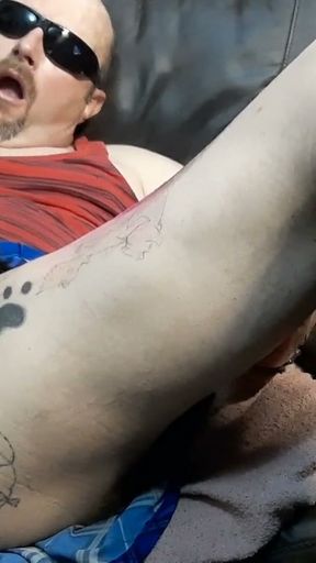 Double dildo stretching my ass ryan743 butt slut   Clip 2
