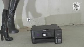 Printer under heeled Boots