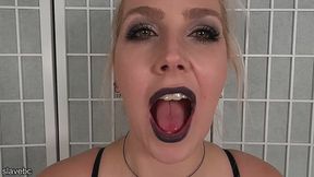 Goth Throat - face fuck, deepthroat, cum in throat