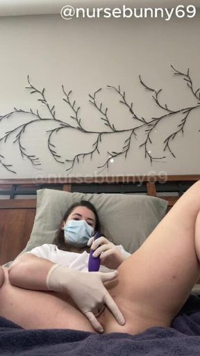 Surgical Glove Masturbation to Squirting Orgasm