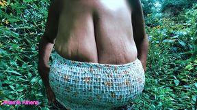 MILF Shakes Big Boobs Outdoors