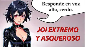 JOI extreme and disgusting hentai in Spanish
