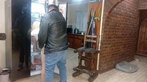 biker fucking my pussy in the kitchen fridge real amateur homemade sex