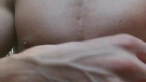 Masturbation and Nipple Play Muscular Guy