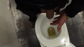 Fat Cock with Fat Balls Pissing at the Shopping Mall