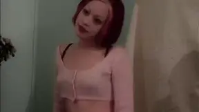 Redhead teen 18+ Kami plowed vigorously with feet in the air