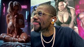 futuristic fat girl cock transgender blonde girl dumping loads of cum in the middle of the street, ai generated