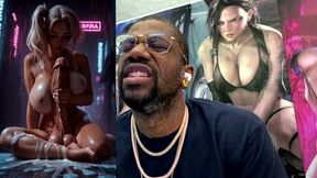 futuristic fat girl cock transgender blonde girl dumping loads of cum in the middle of the street, ai generated