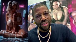 futuristic fat girl cock transgender blonde girl dumping loads of cum in the middle of the street, ai generated