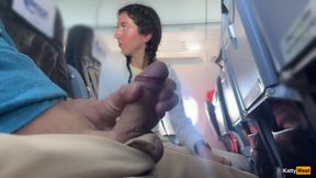 Public Cock Flashing In Airplane - I Brought Stranger To Cum In Two Minutes