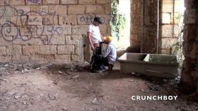 Straight boy fucked by latino twink in exhib outdoor