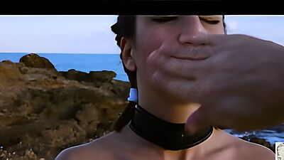 Boxer tied up and spanked before rimming her dom along the Balearic Sea -- beginning of a real domination session based on warrior themes in mythology