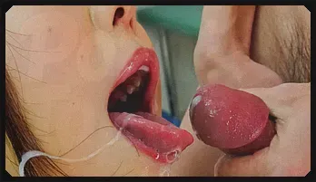 Akari Asagiri busty is in double blowjob