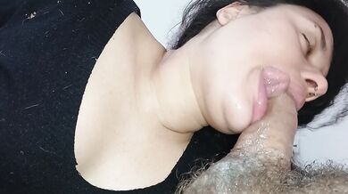 best blowjob licking with lots of spit, she is insane sucking????