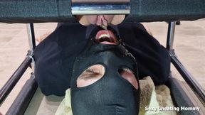 Morning Pissing In Slaves Mouth. Human Toilet Swallows Yellow Piss Femdom