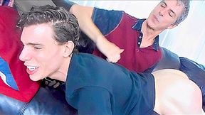 Spanking for Brat Step-Son - Aiden Valentine & Richard Lennox