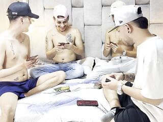 Fuckfest between Latino homosexual allies, bareback sex, homemade amateur sex