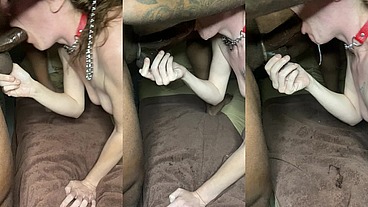 Christi Snow Suckin Dick on a Leash
